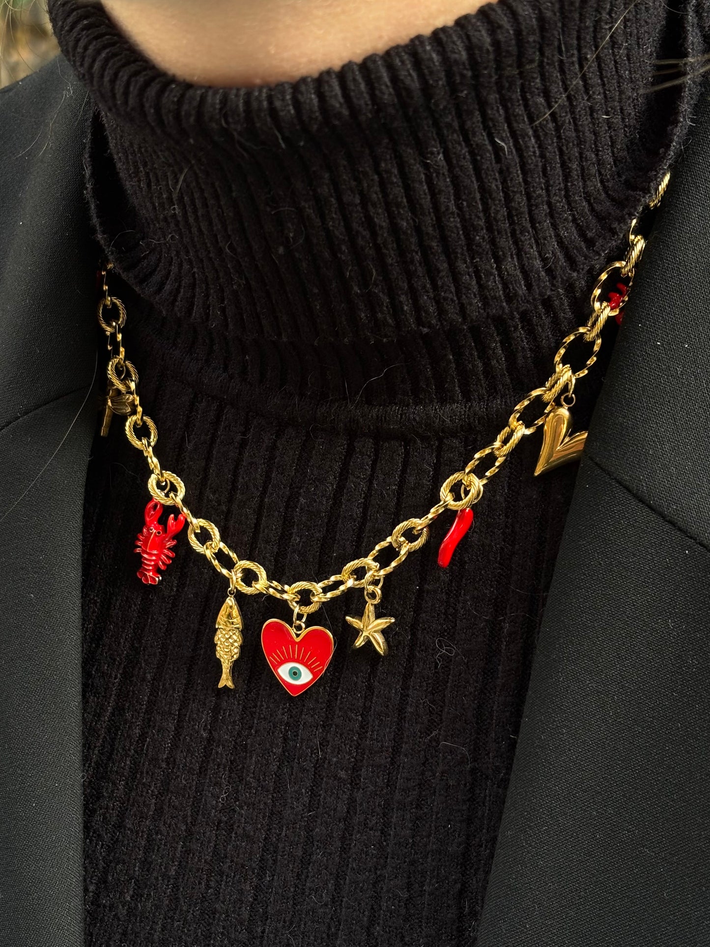 Collier grosse maille personnalisable