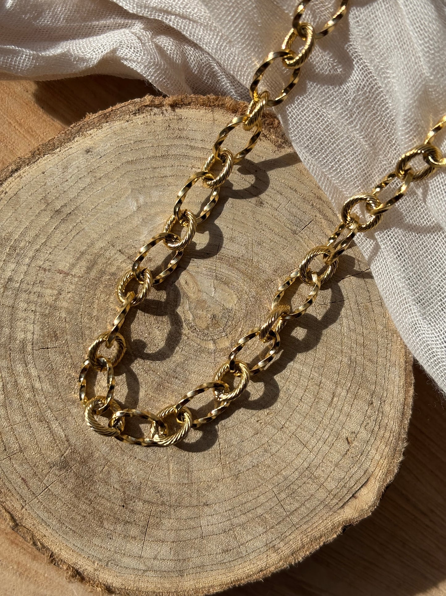 Collier grosse maille personnalisable